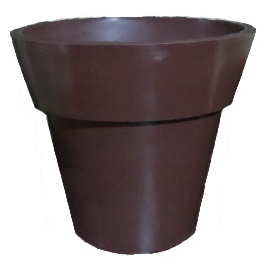 Vaso Planta 70x80 Ibiza Polietileno BGPLASTICOS MARROM MADEIRA 015