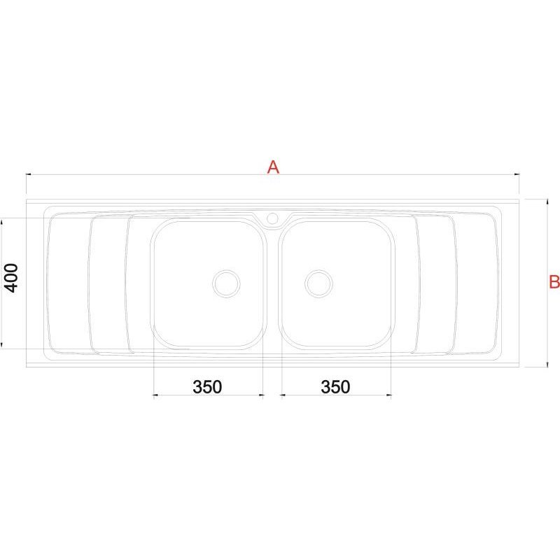 Pia Cozinha Inox Dubai 1800x560/02 Cuba N3 140 mm - 3