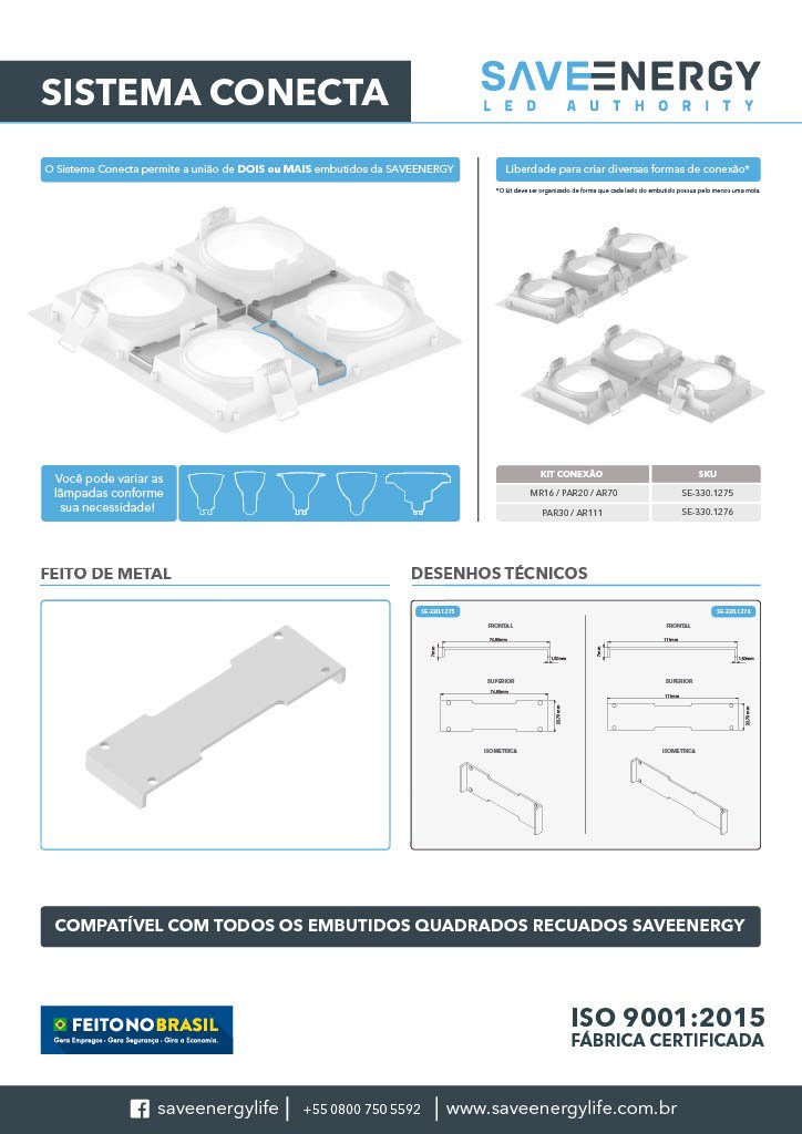 Sistema Conecta SaveEnergy Para Spot Par30 Ar111 MadeiraMadeira