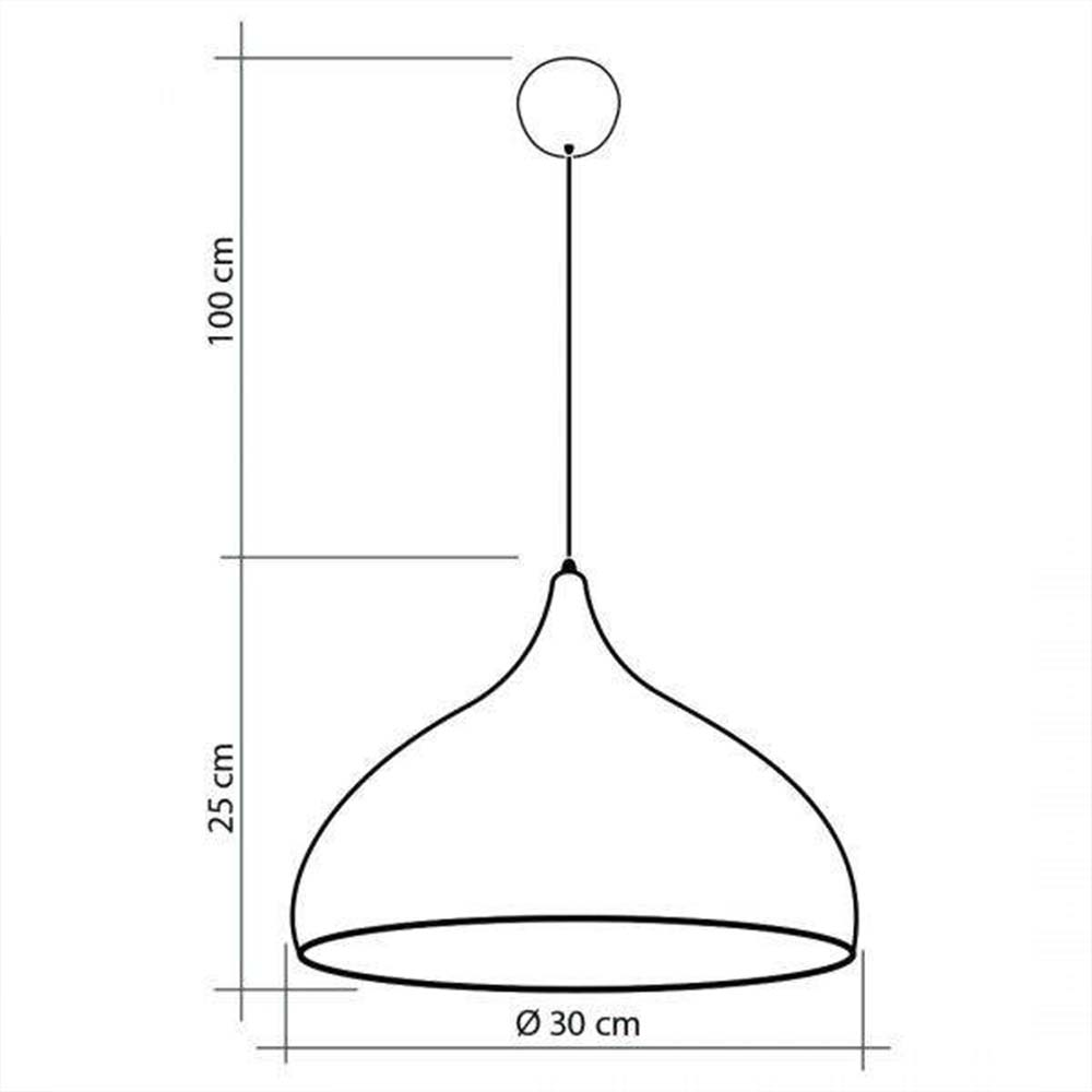 Lustre Pendente Gota Alum Nio Rpx Cobre Cm Design Industrial Moderno