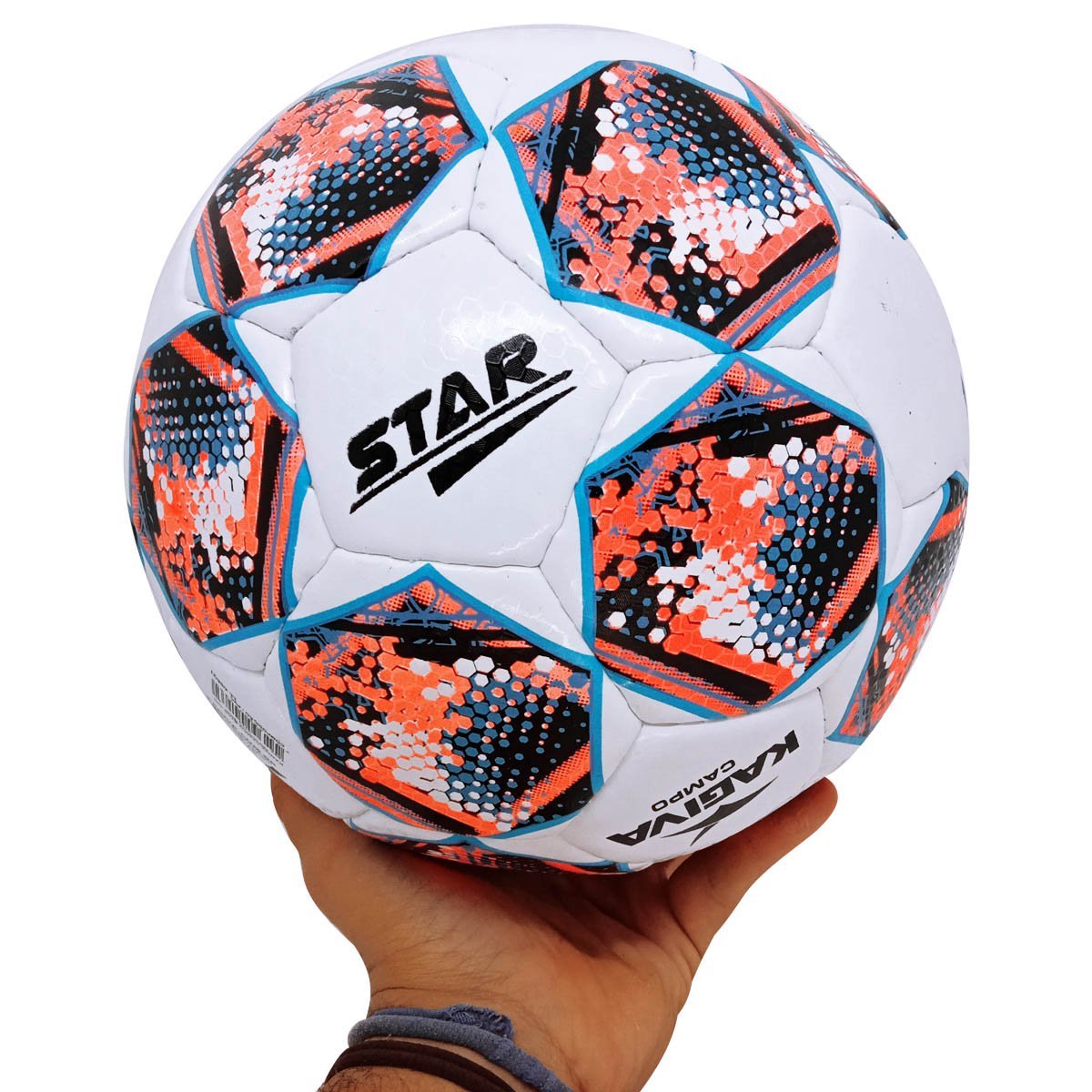 Bola Futebol De Campo Kagiva Sar Costurada A M O Gomos Pvc Star