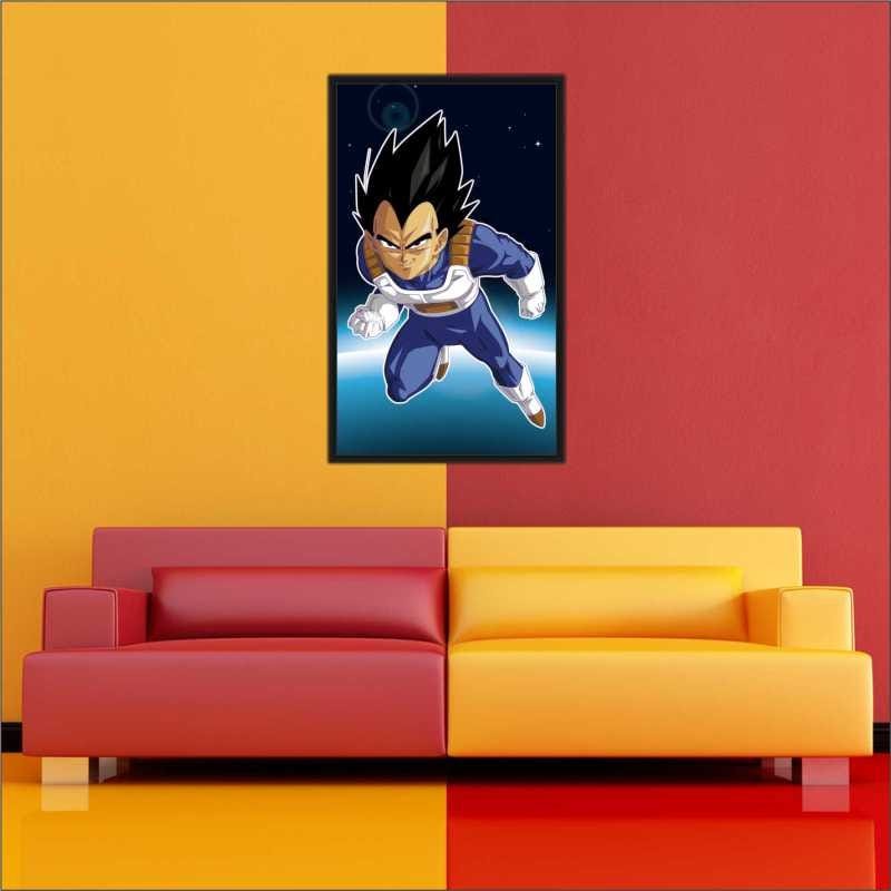 Quadro Decorativo Anime Dragon Ball Salas Quartos Vegeta