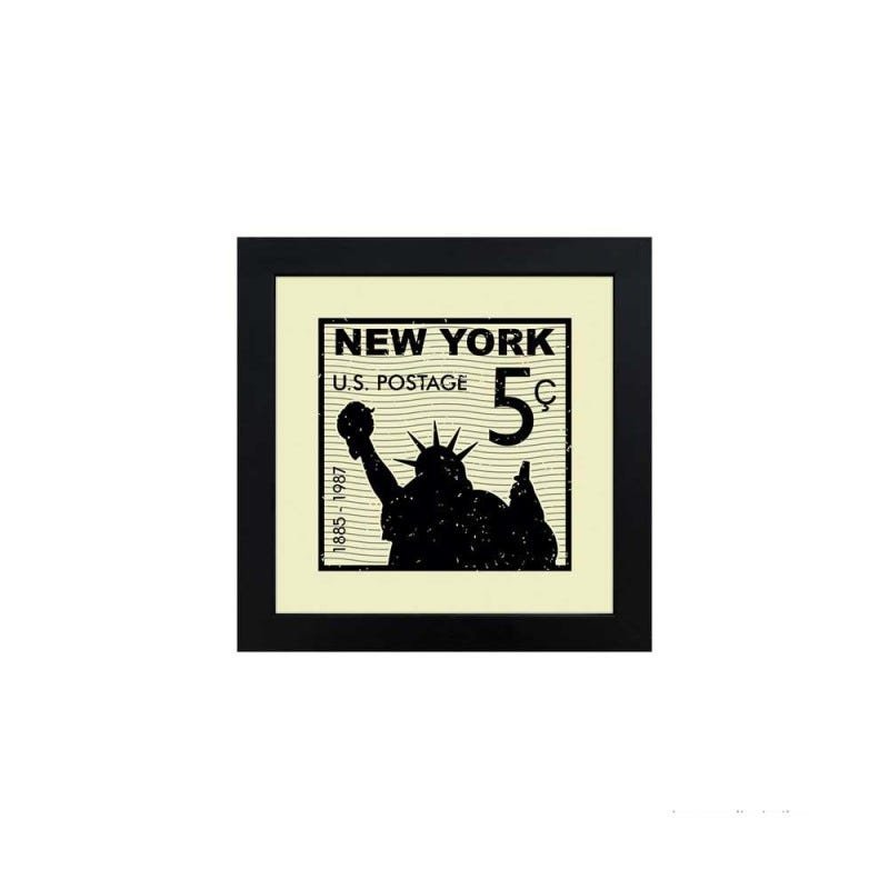 Quadro Decorativo New York 23x23cm Preto Infinity MadeiraMadeira