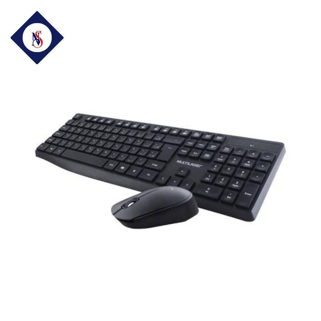 Teclado Mouse Sem Fio 2 4Ghz Usb Pilhas Multilasertc270