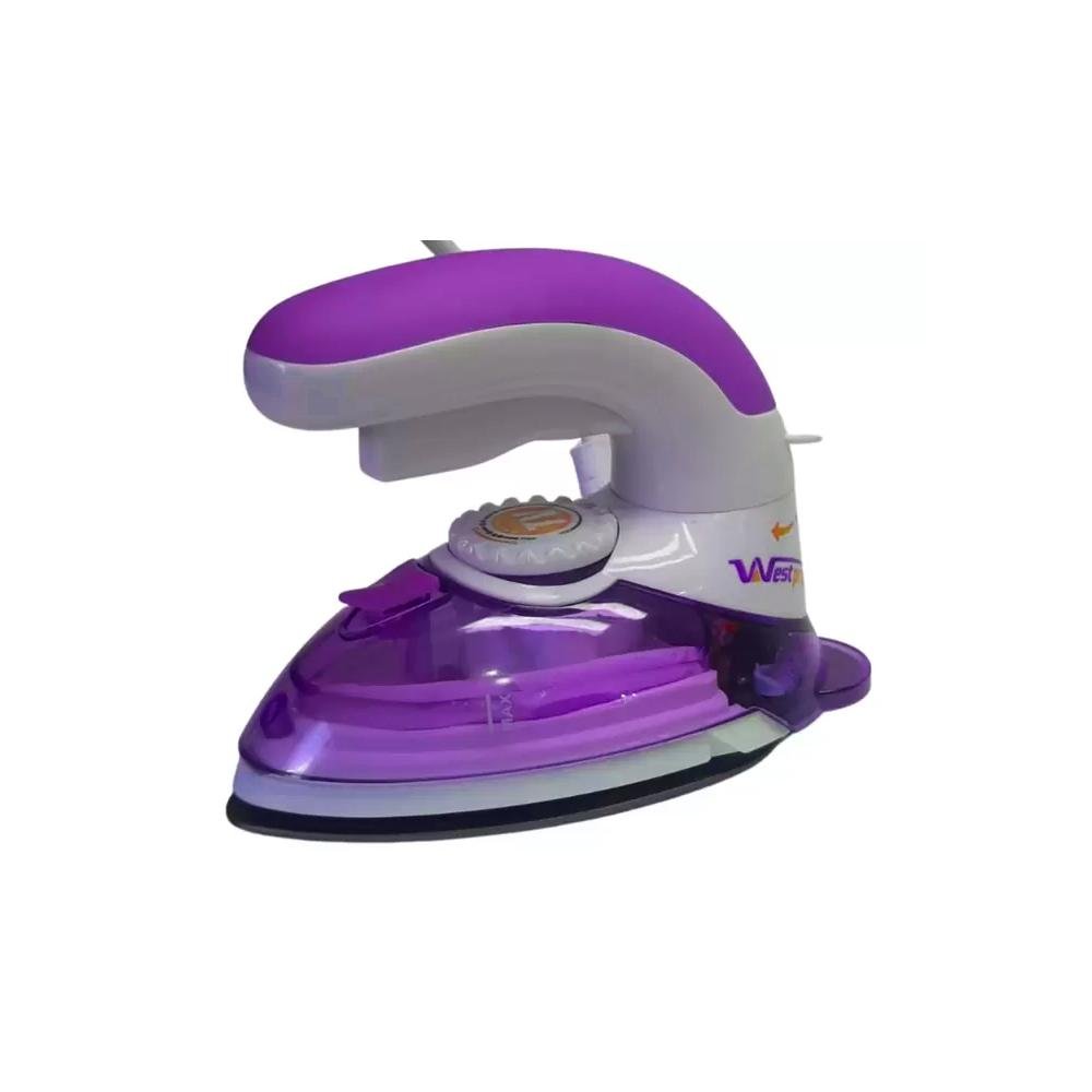 Mini Ferro De Passar A Vapor Viagem Steamer Patchwork Bivolt Roxo