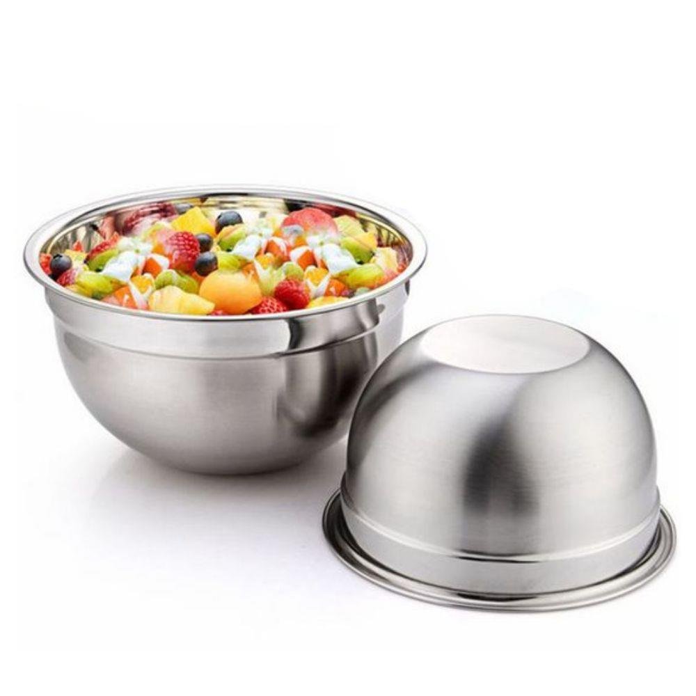 Tigela Bowl 18 Cm Em Inox Saladeira Cumbuca MadeiraMadeira