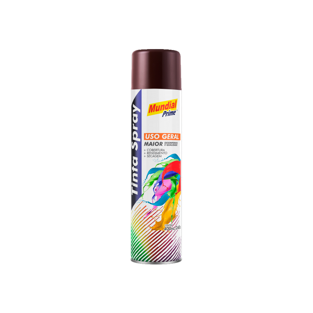 Tinta Spray Multiuso Marrom 400ml Mundial Prime MadeiraMadeira