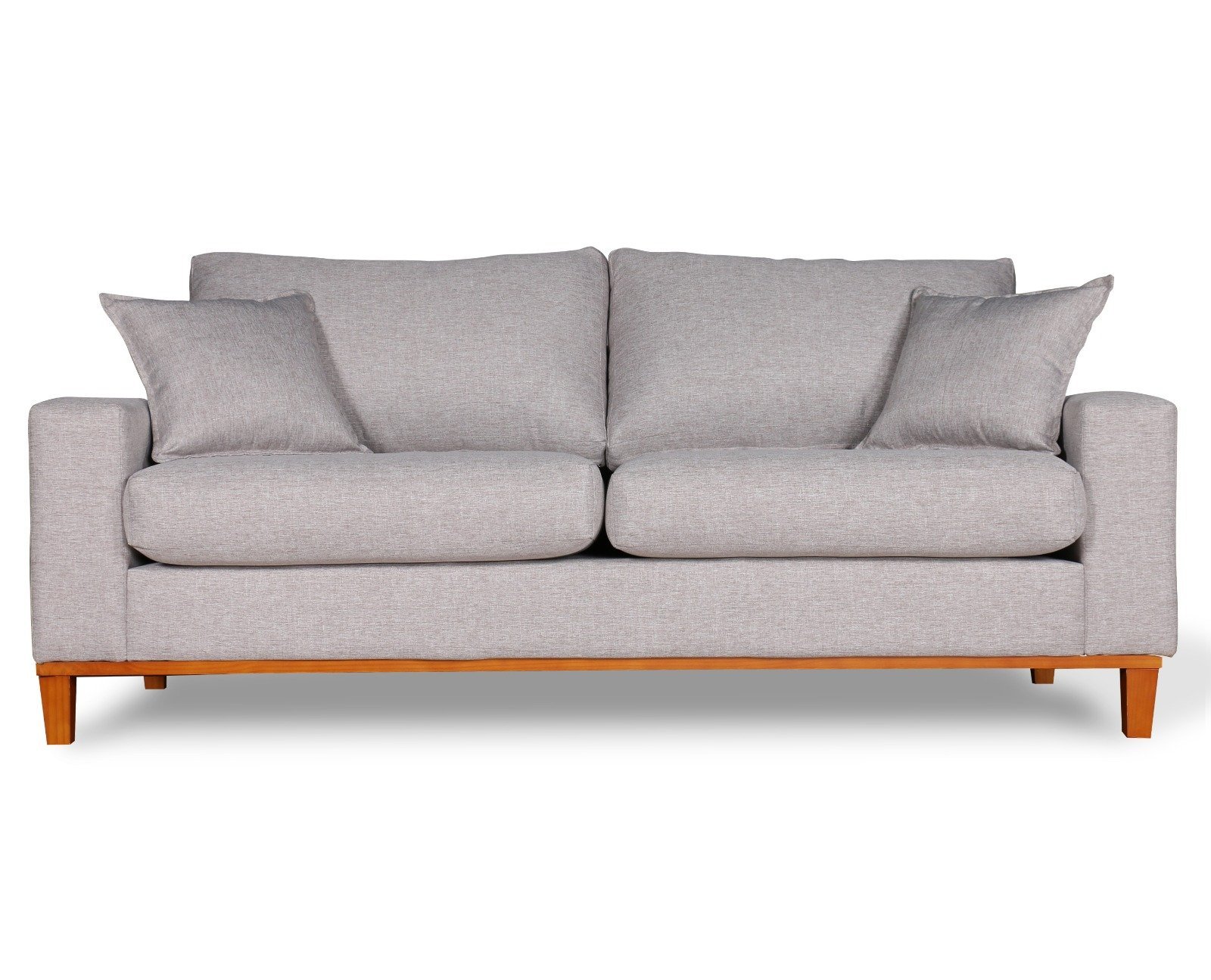 Sofa Living Istambul Revestimento Em Tecido Linho Champagne