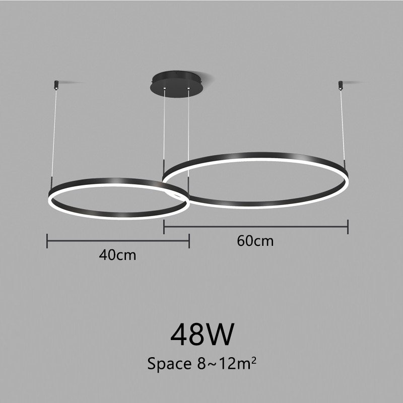 Novo moderno pode ser escurecido led iluminação lustre para sala de