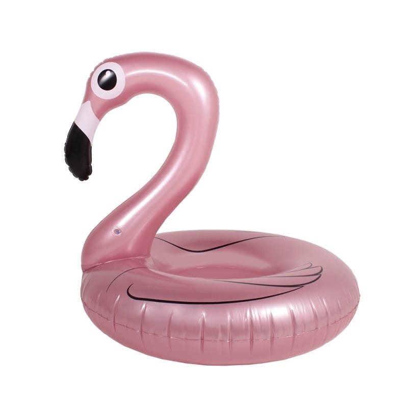 Boia Inflável Especial Gigante Anel Flamingo Perolado Belfix