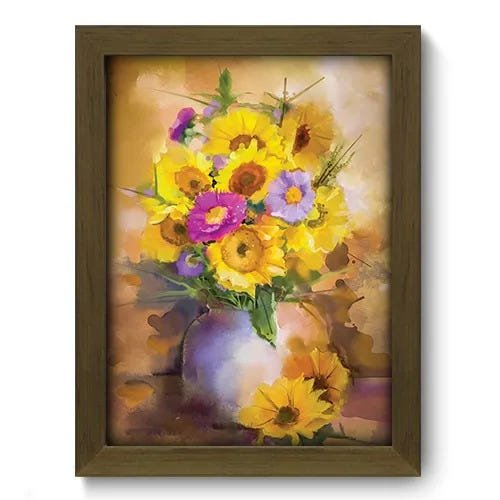 Quadro Decorativo Vaso De Flores 117qdfm MadeiraMadeira