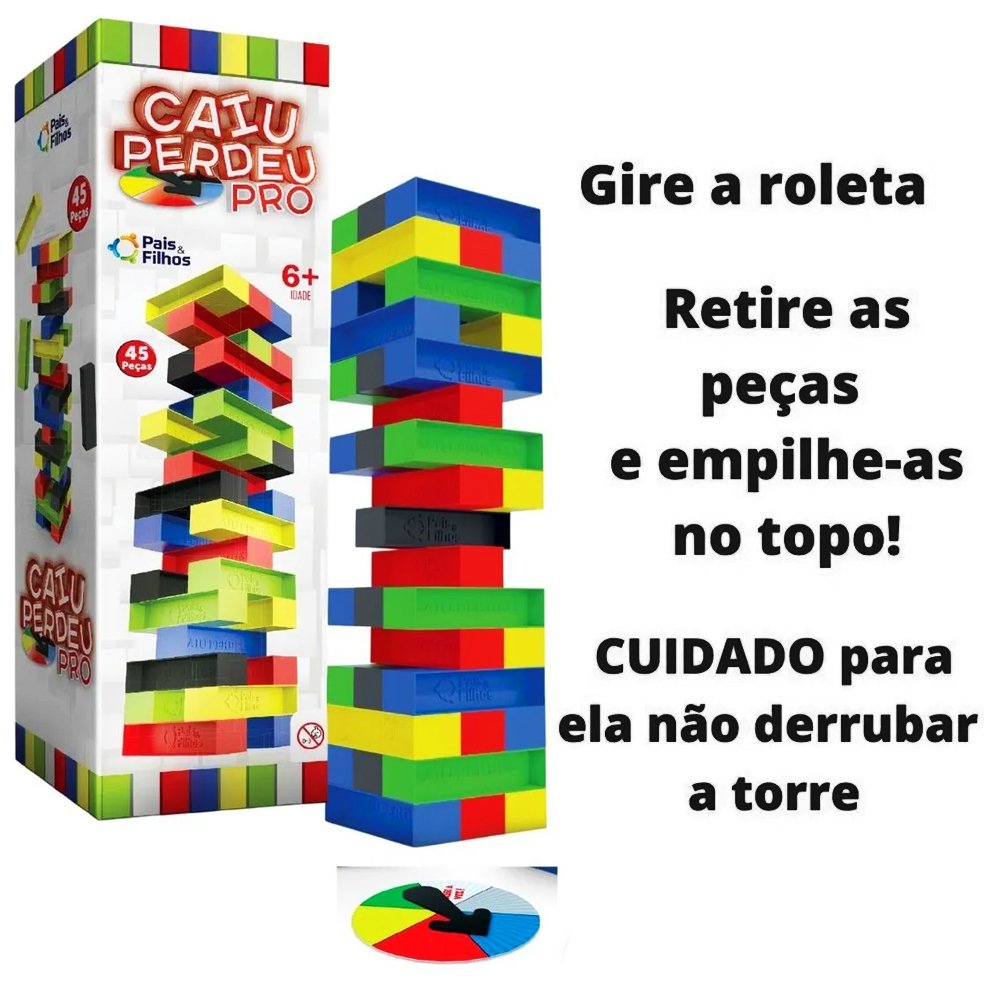 Kit Unids Caiu Perdeu Pro Jogo Torre Empilhar Jenga Madeiramadeira