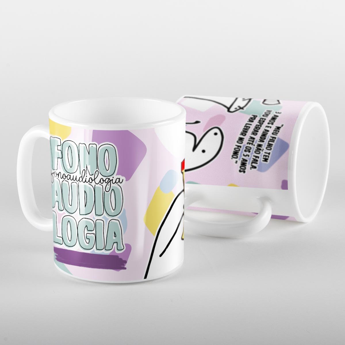 Caneca Flork Meme Fonoaudiologia Madeiramadeira