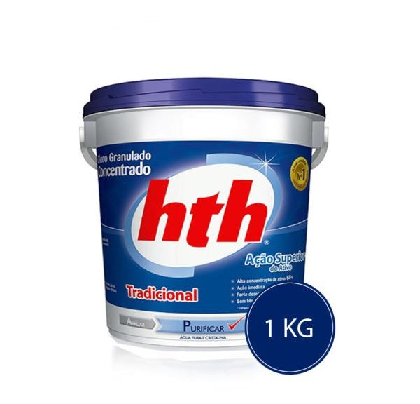 Cloro Granulado Tradicional Hth 1kg Para Piscina MadeiraMadeira