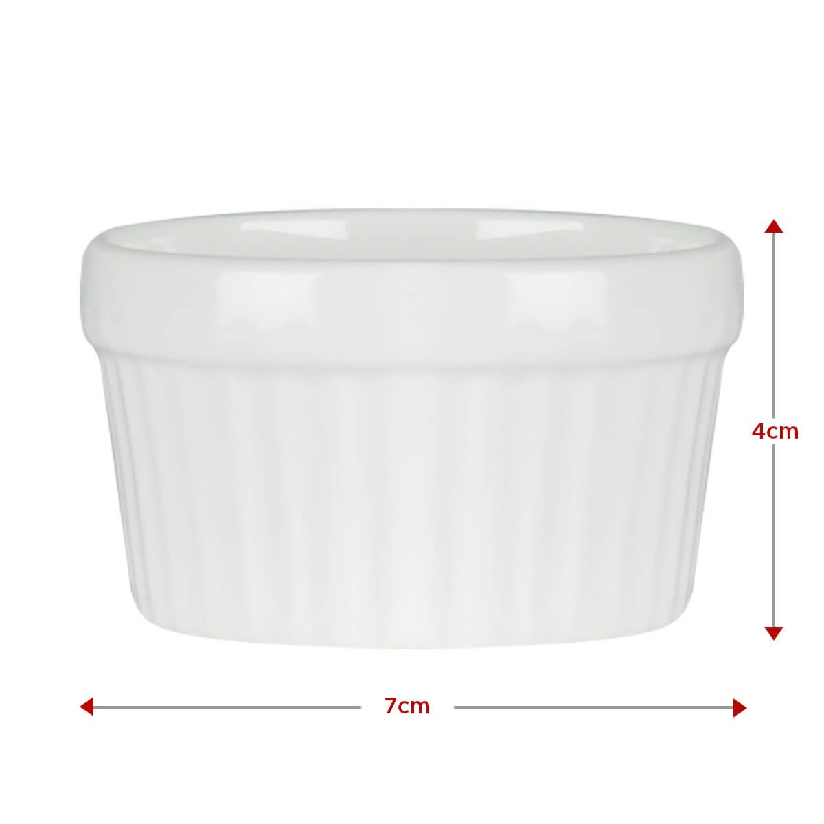 Ramekin De Porcelana Classic Branco Cm X Cm Lyor Madeiramadeira