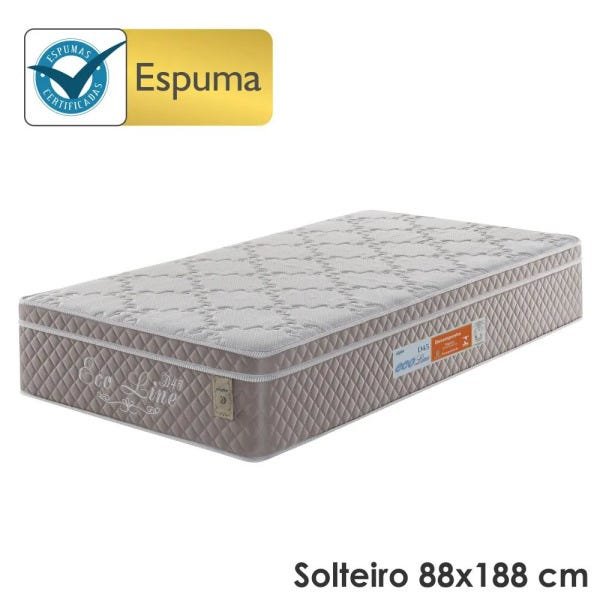 Colch O Solteiro Ecoflex Espuma D Ecoline Sistema Anti Caro