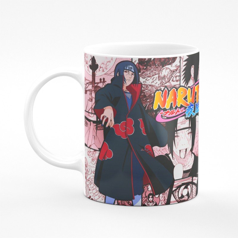 Caneca De Porcelana Naruto Shippuden Gibi Itachi Uchiha MadeiraMadeira