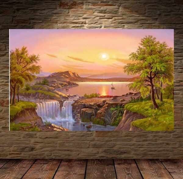 Quadro Pintura Paisagem Leo Sobre Tela Cod Cm A X Cm L