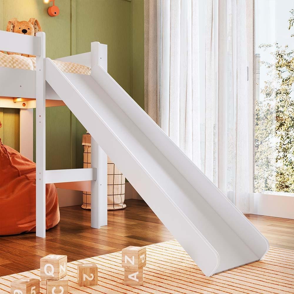 Cama Infantil Solteiro Escorregador Branco Colch O Foxa