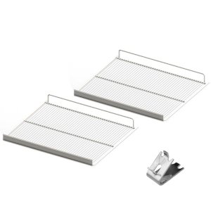 Conjunto 2 Grades Prateleira Refrigerador Expositor Metalfrio Vb40 Vb43 Vn44 com Suporte para Grade
