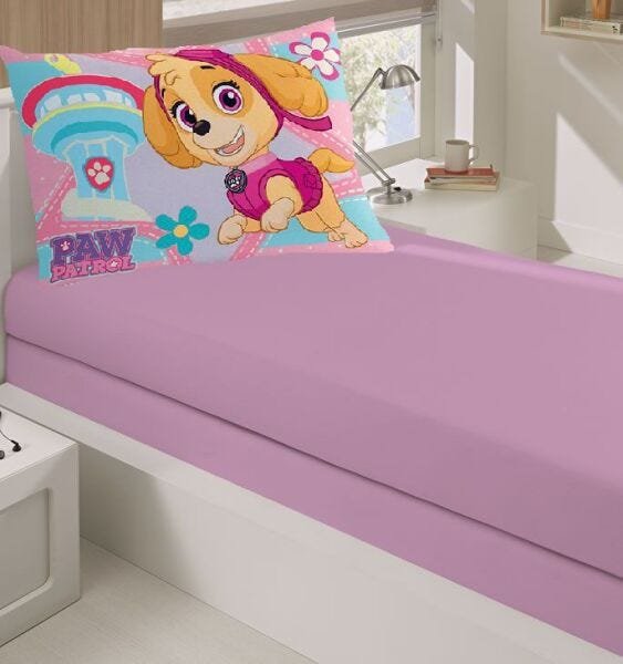 Jogo De Cama P Fronha Estampada Len Ol El Stico Liso Basic