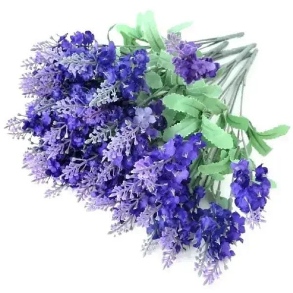 Flores Artificiais Kit Buqu S De Lavanda Flores E Folhas Para