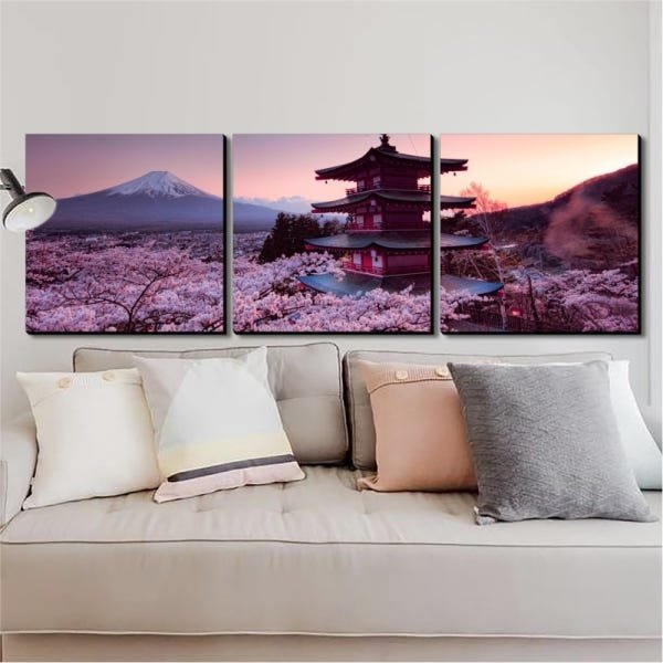 Quadro Decorativo Parede Monte Fuji Jap O G Pe As Madeiramadeira