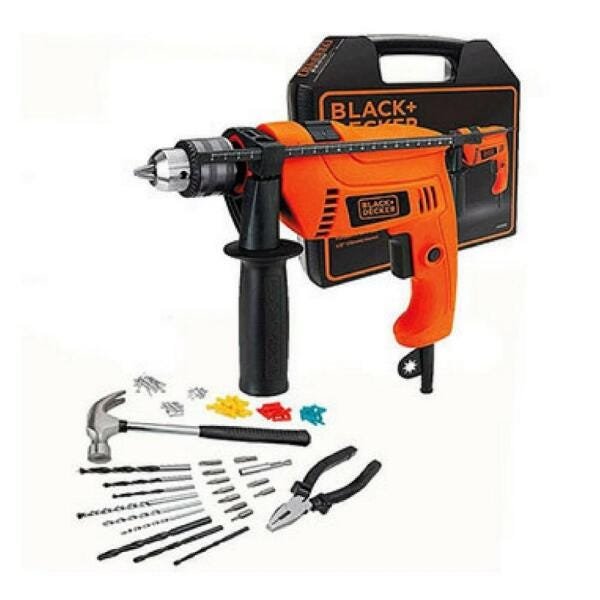 Furadeira De Impacto Black Decker 550W 1 2 Hd555K88 Maleta E