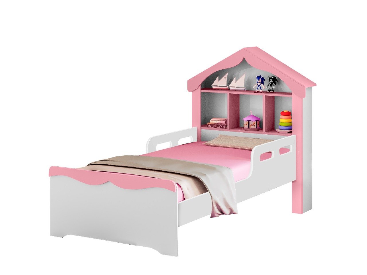 Cama Casinha Rainha Solteiro Quarto De Princesa MadeiraMadeira