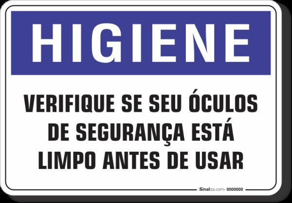 Placa Higiene Verifique Se Seus Culos De Seguran A Est Limpo Antes De