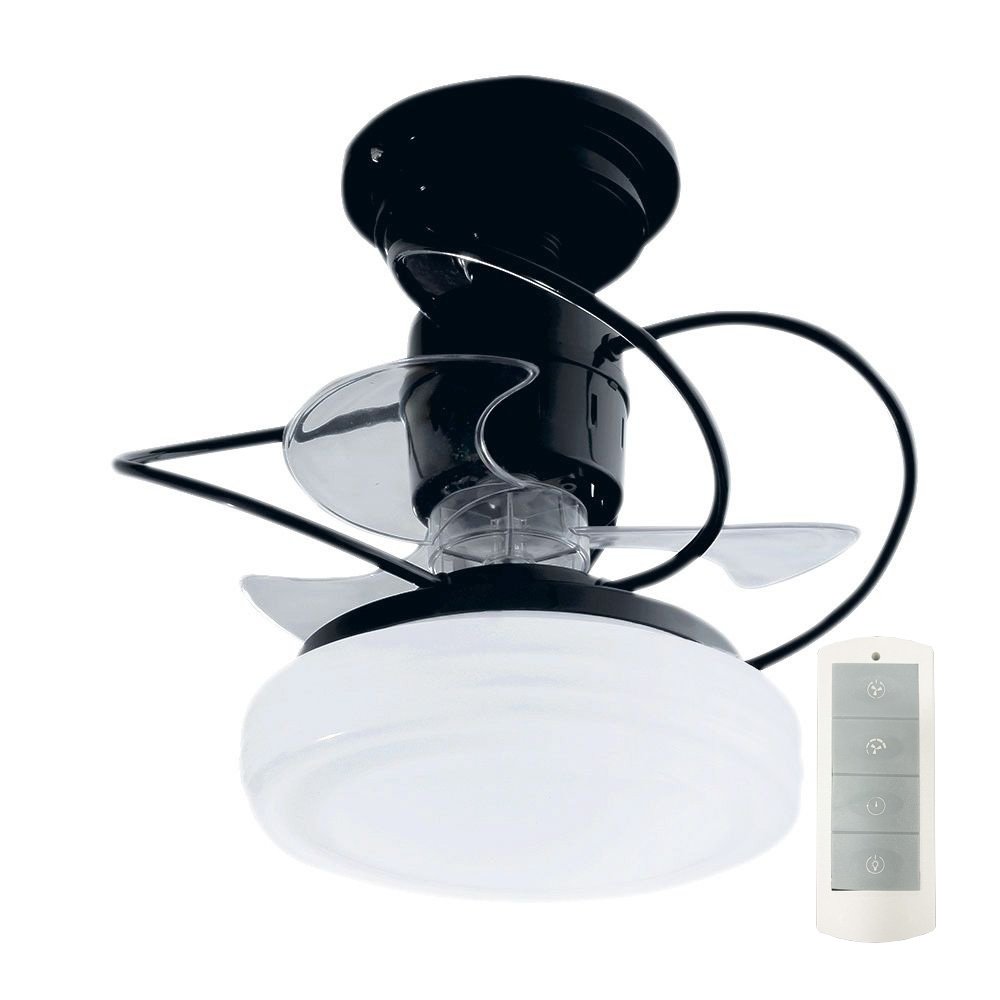 Ventilador De Teto Treviso Bali Preto Controle Remoto Bivolt