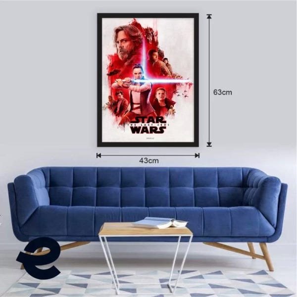 Star Wars Os Últimos Jedi quadro retrô vintage MadeiraMadeira