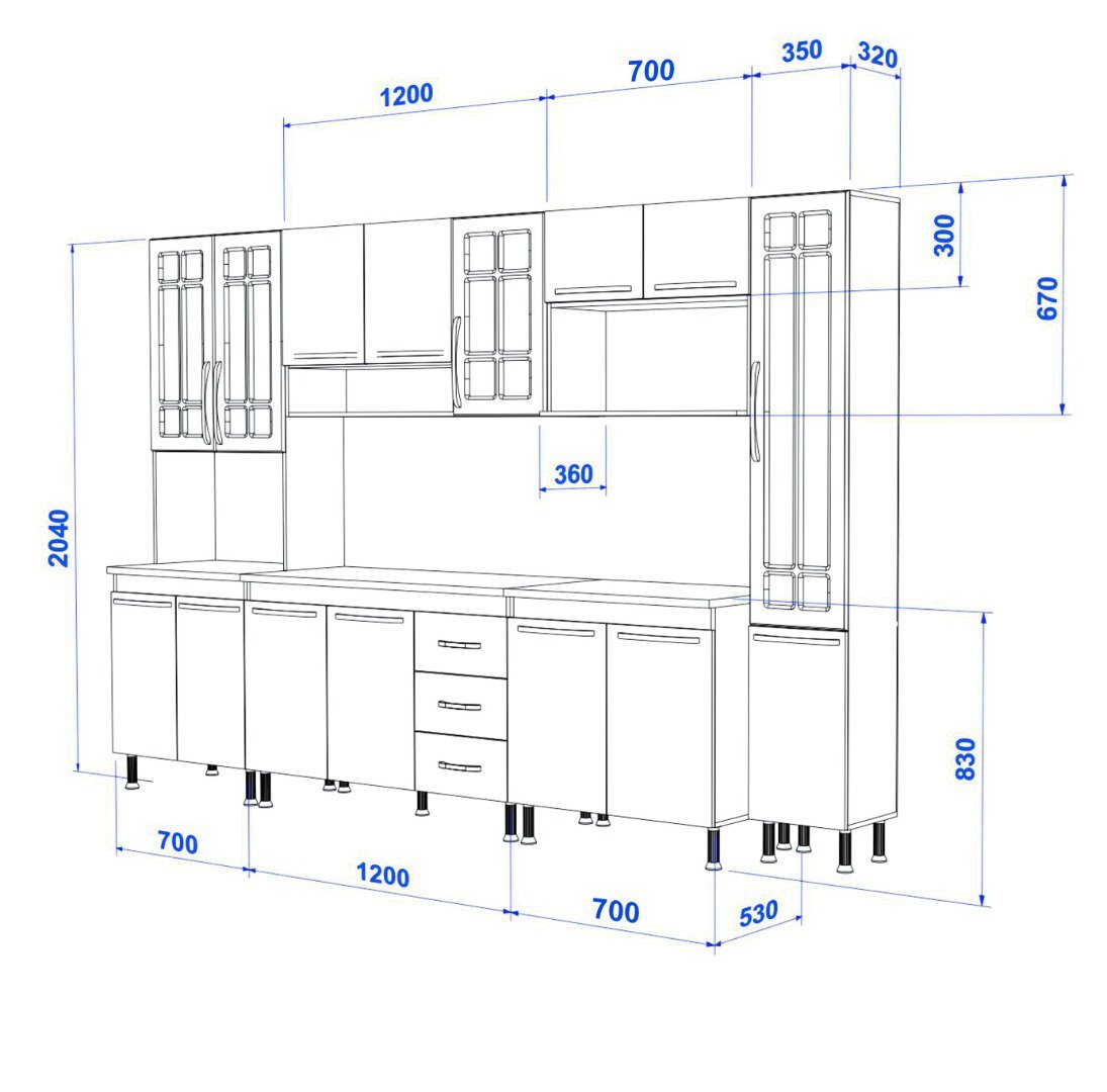 Cozinha Completa Fidelita Paris Modulada Pe As Cm Portas