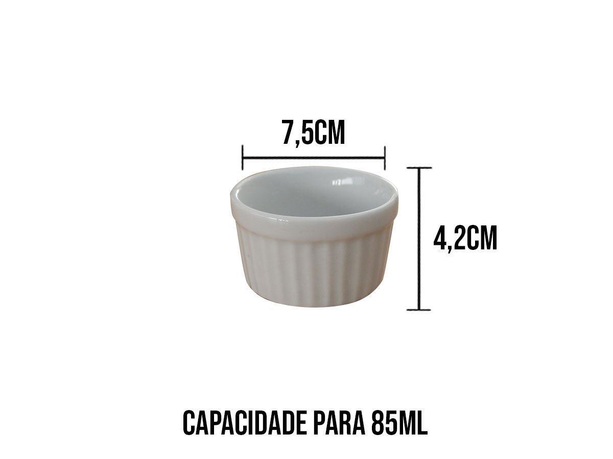 Ramekin Forma Assar Porta Molho Pequeno Kit Unid Atacado