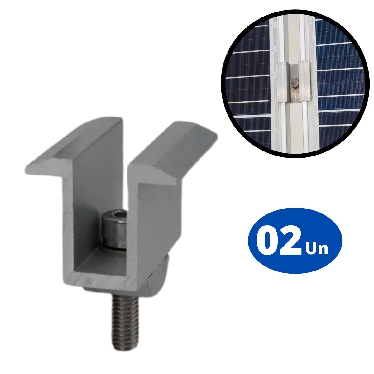 Fixador Grampo Intermedi Rio Middle Clamp Linha C Placa Painel Solar