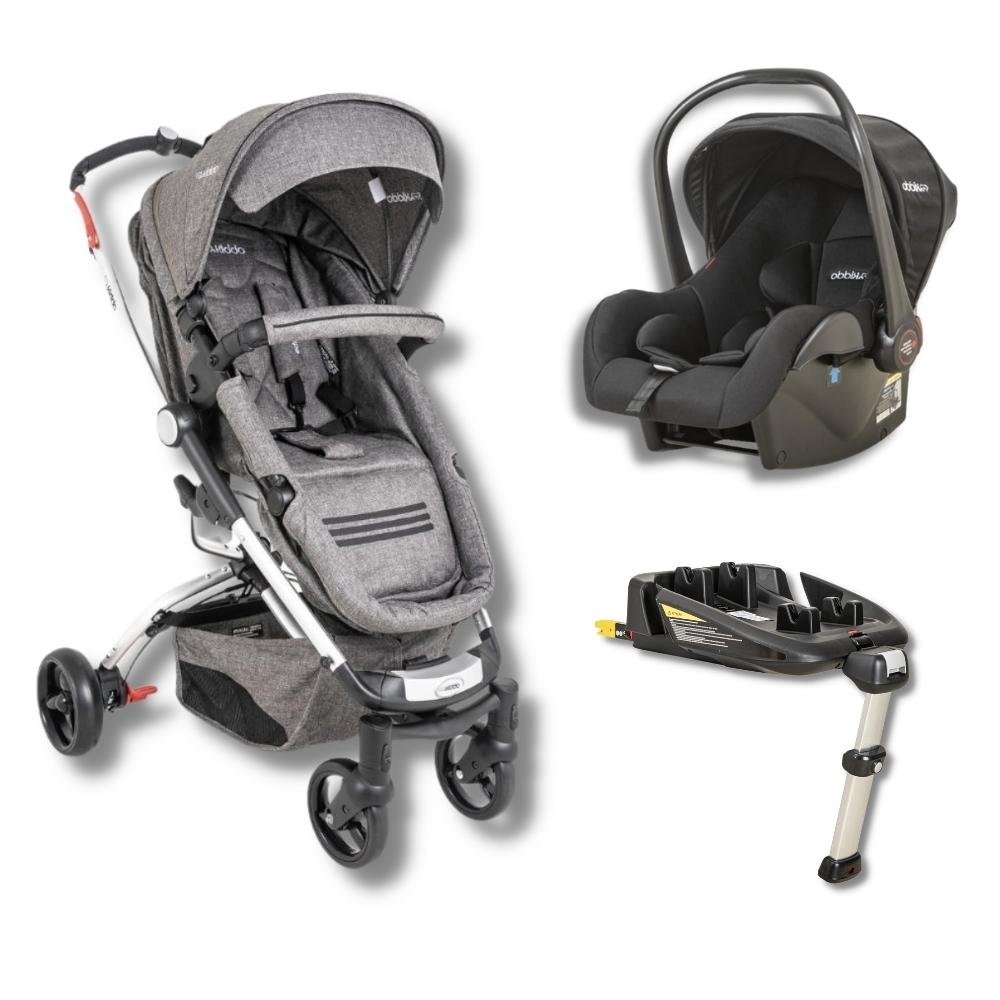 CARRINHO ECLIPSE MELANGE GRAFITE BEBE CONFORTO CASULO CLICK PRETO