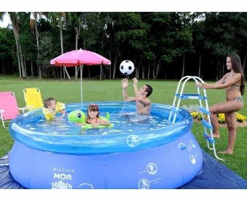 Piscina Inflável Redonda 4600 Litros Splash Fun Mor Cor Azul