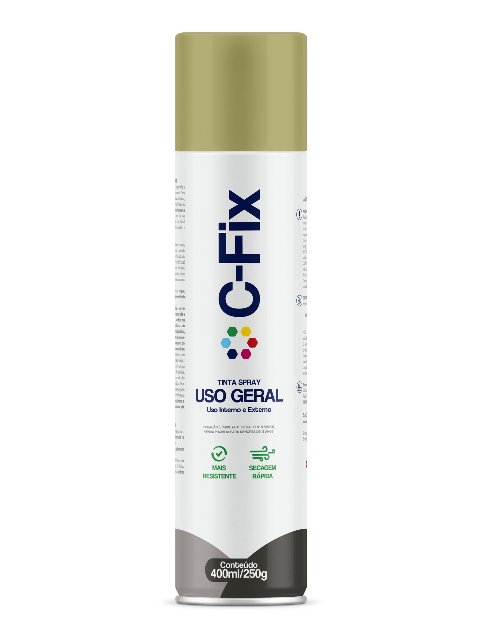 Tinta Spray Dourado Uso Geral Interno E Externo Ml C Fix