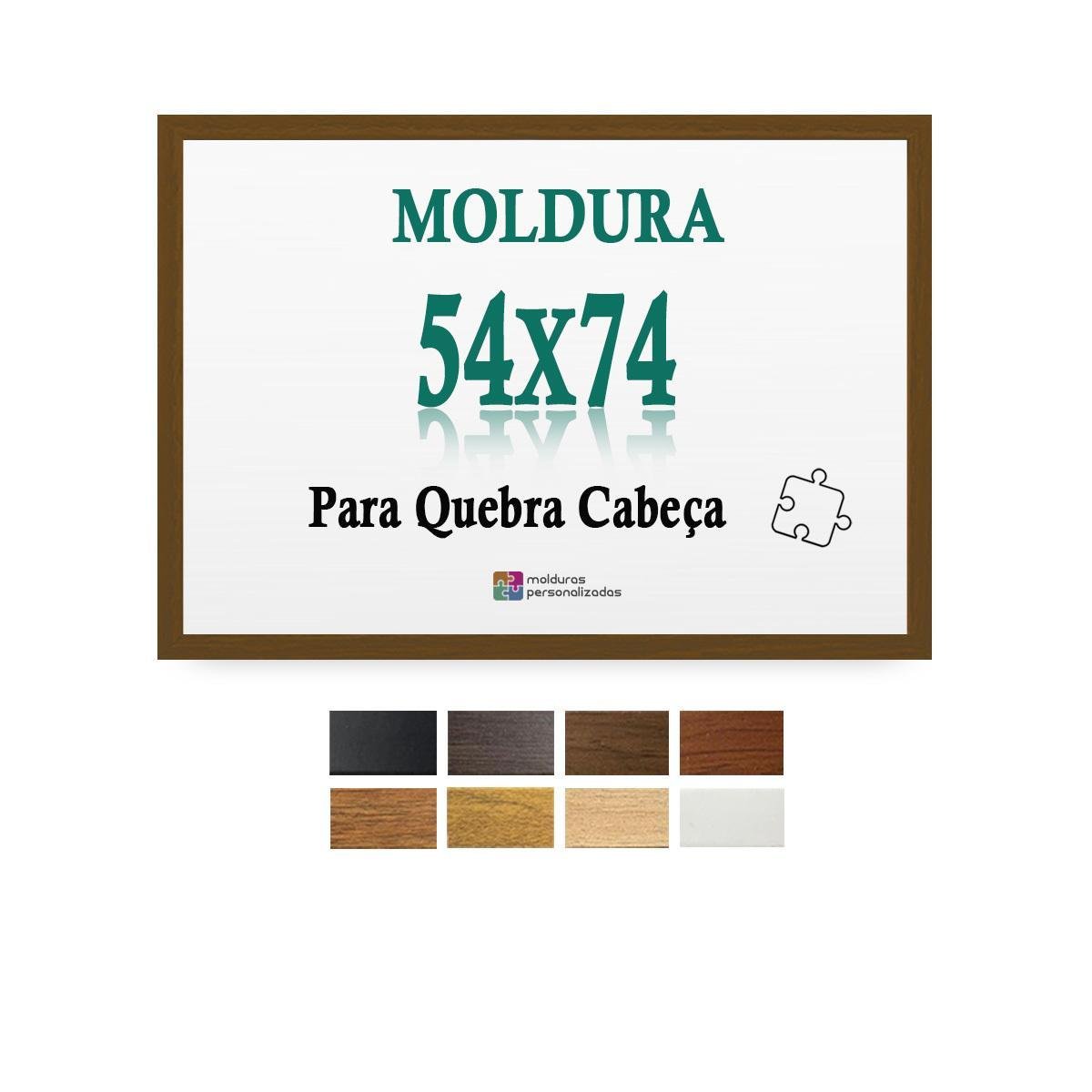 Moldura Marrom 54x74 Cm Quebra Cabeça Grow 1000 Pcs Petg MadeiraMadeira