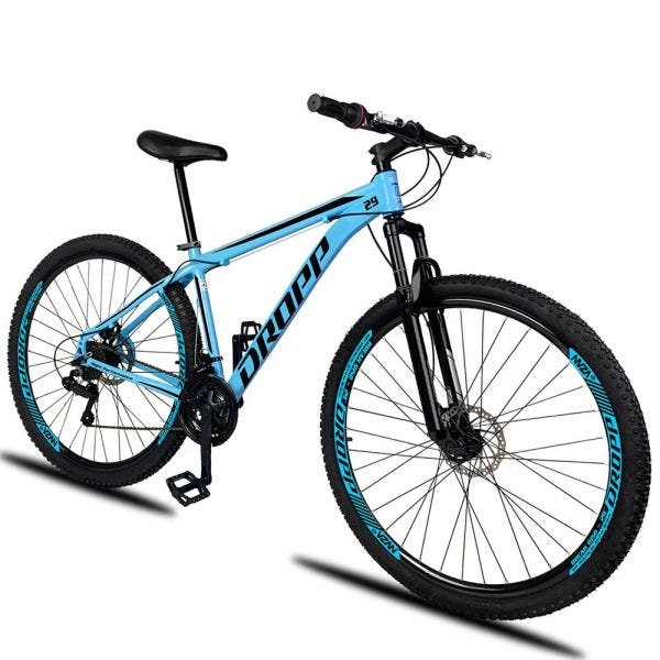 Bicicleta Aro 29 Dropp Aluminum 21 Marchas Freio A Disco Azul Preto