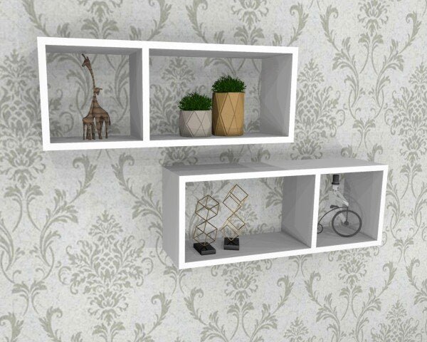 Kit Nichos Decorativos Mdf Brancos Ambientes Mobes Madeiramadeira