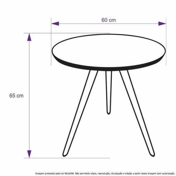 Mesa Lateral De Canto Trip Laqueada Branca E Tabaco Madeiramadeira