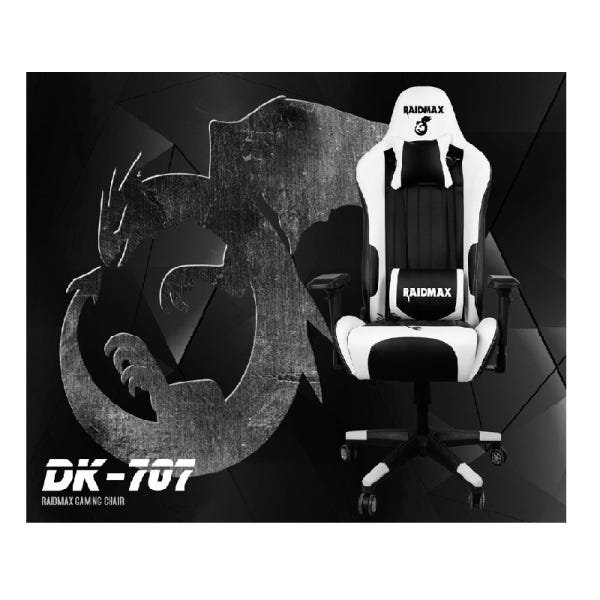 Cadeira Gamer Massageador Drakon Dk 707Bk Preto Raidmax