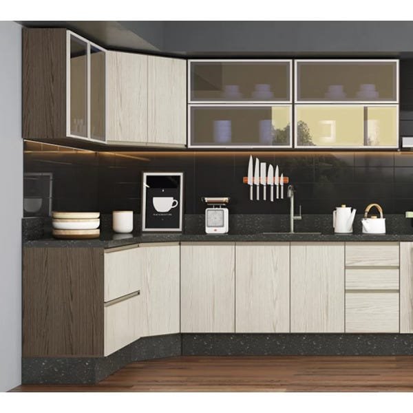 Cozinha Modulada 08 Peças 100 MDF Kali Premium Amendoa Arezzo Rust