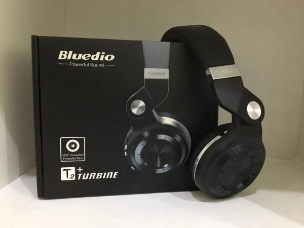 Fone Bluedio T2 Turbine Fm Bluetooth sem Fio 5 0 Cartão SD Preto