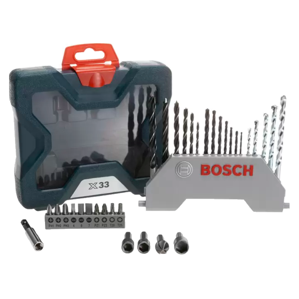 Kit Jogo De Brocas Bits Parafusadeira Bosch Maleta Pe As