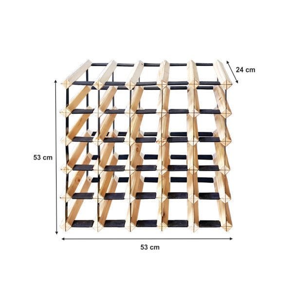 Adega Rack Porta Vinhos Para 30 Garrafas Em Metal E Madeira