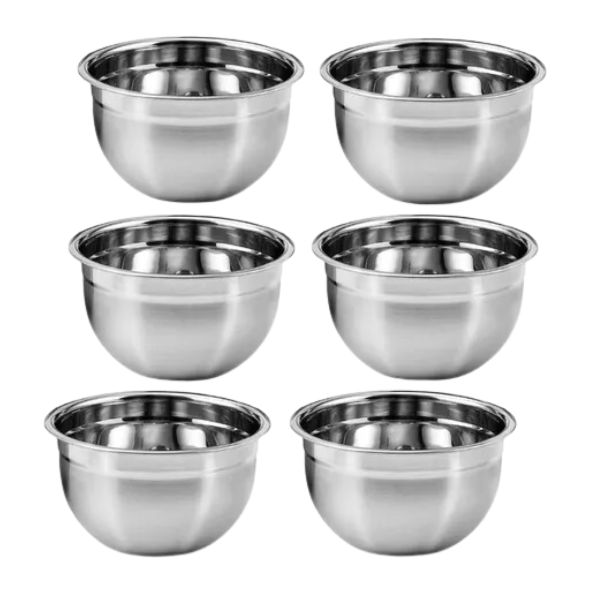 Kit 6 Tigela Bowl Aço Inox Profissional 14 X 7cm Multiuso Utensilio