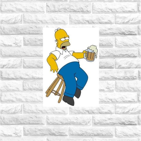 Placa Decorativa Mdf Homer Simpson X Cm Madeiramadeira