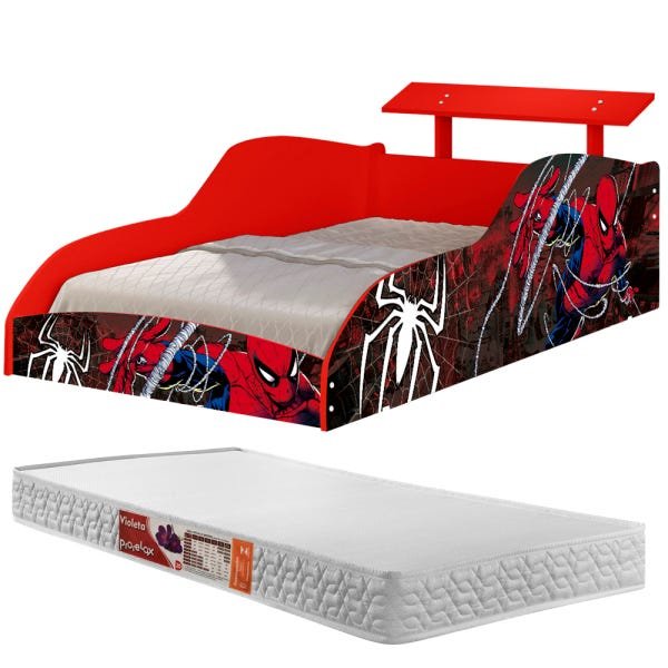 Cama Solteiro Homem Aranha Colch O Madeiramadeira